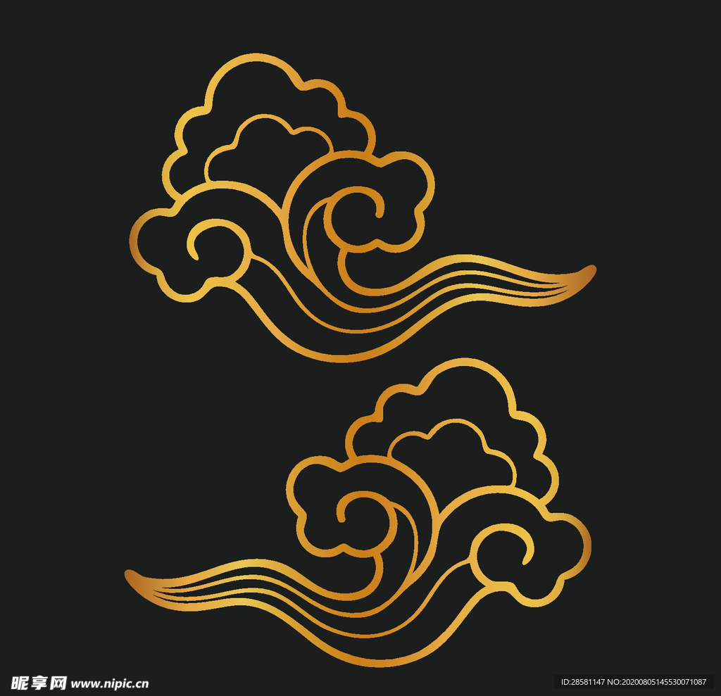 矢量云纹古典祥云