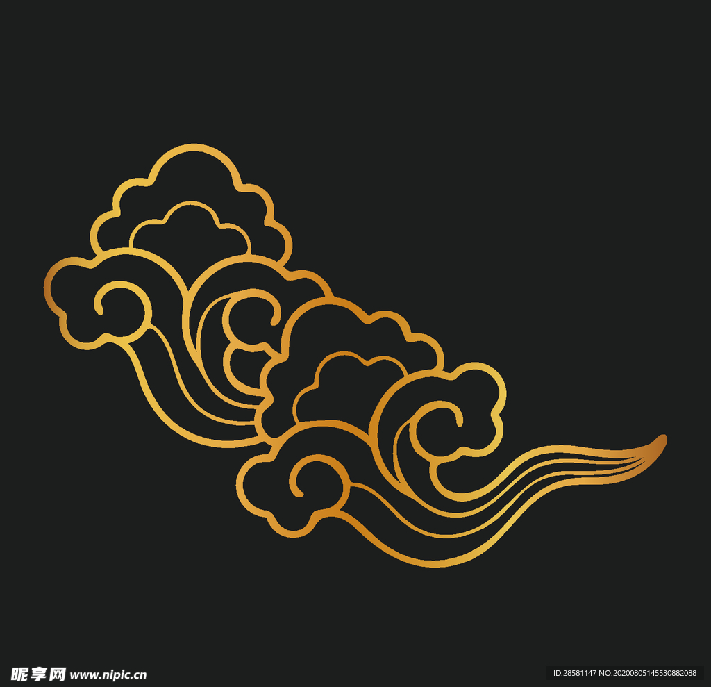 矢量云纹古典祥云