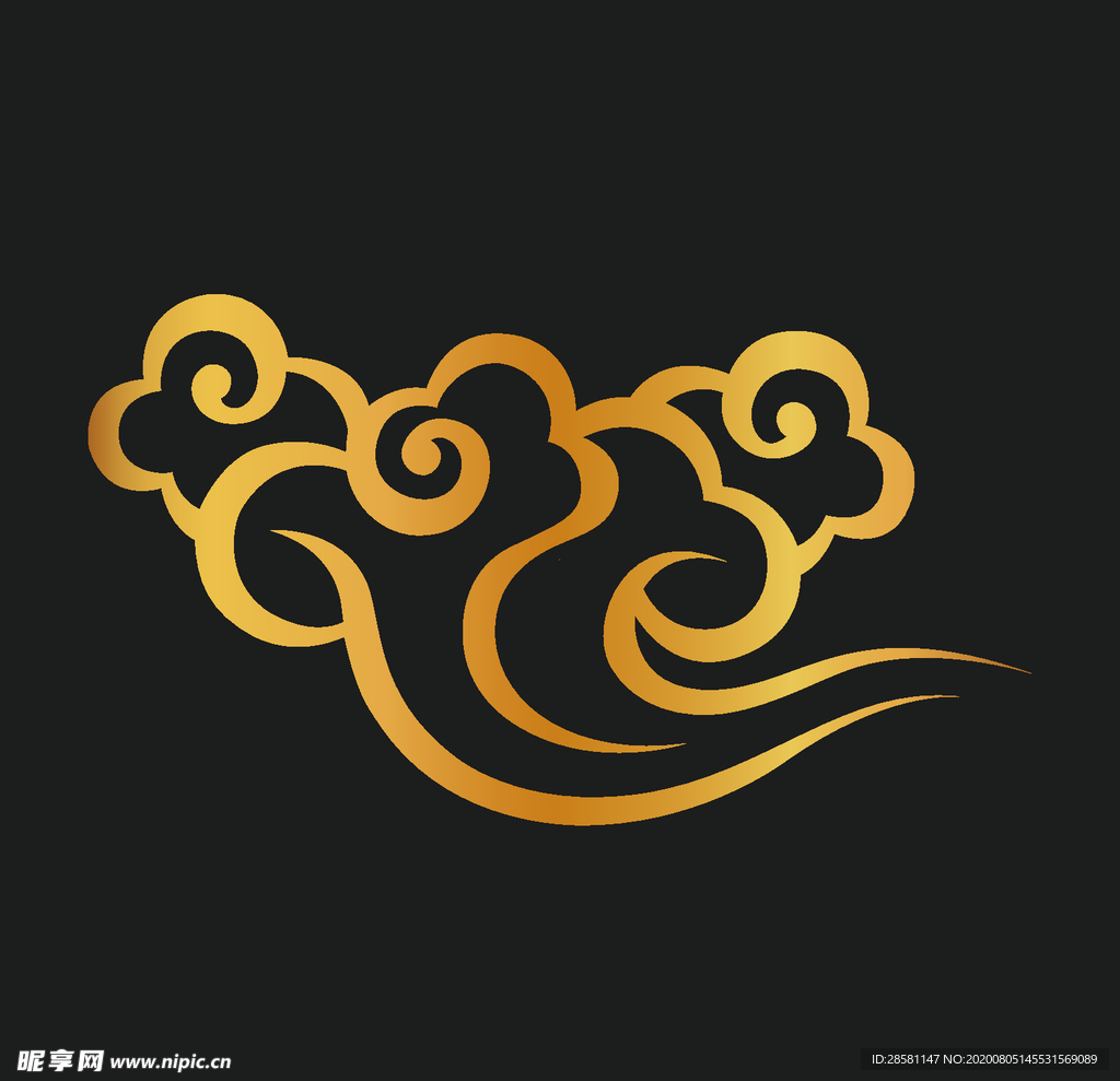 矢量云纹古典祥云