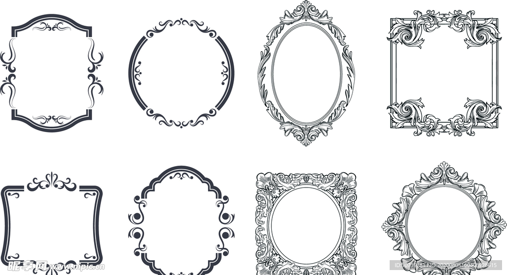 精美矢量花纹合集