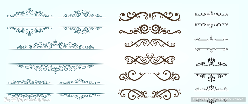 精美矢量花纹合集