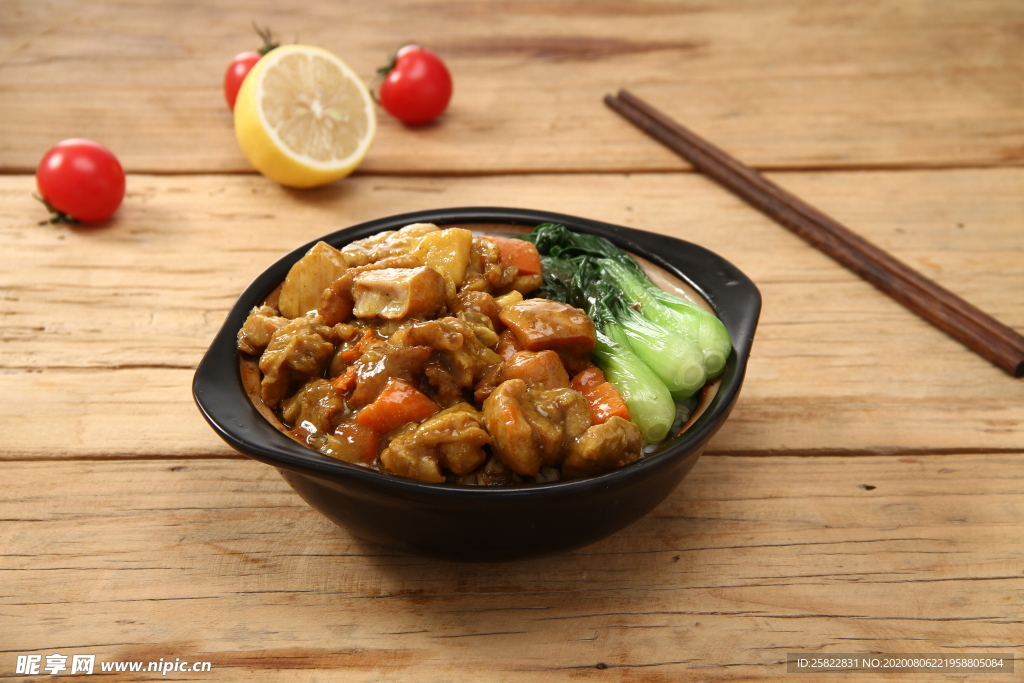 红烧鸡块盖浇饭