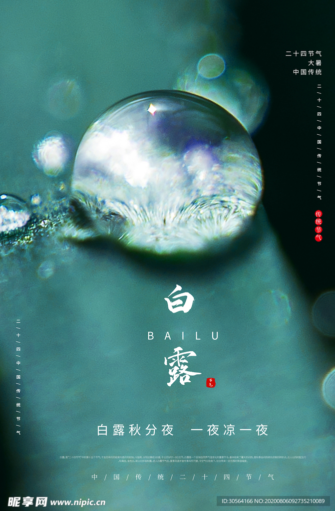 白露传统节日促销活动宣传海报