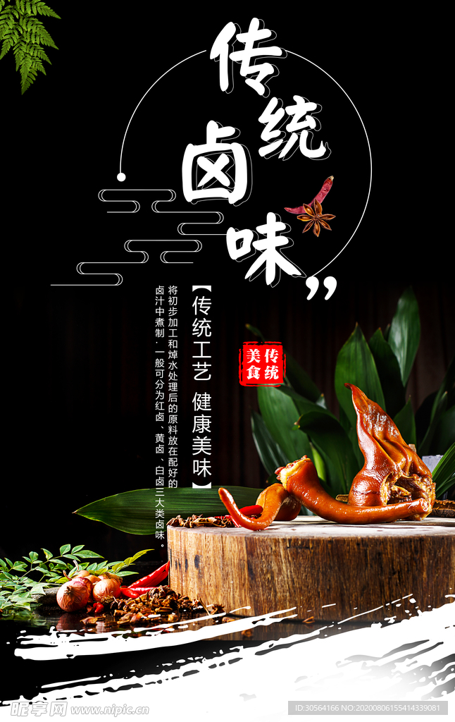 传统卤味美食食材活动宣传海报