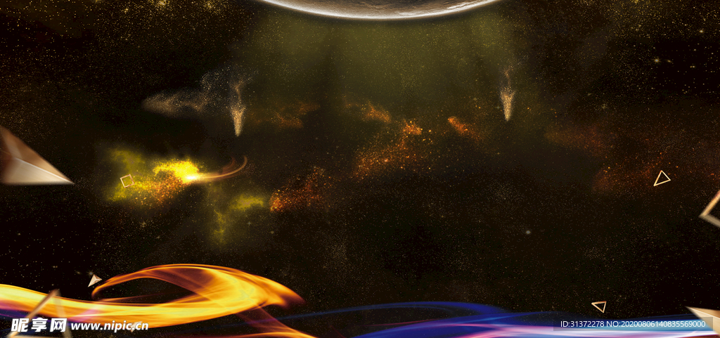 炫酷流光炫彩光效图片