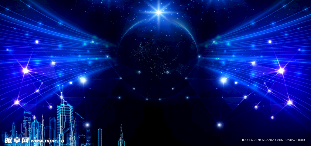 炫酷流光炫彩光效图片