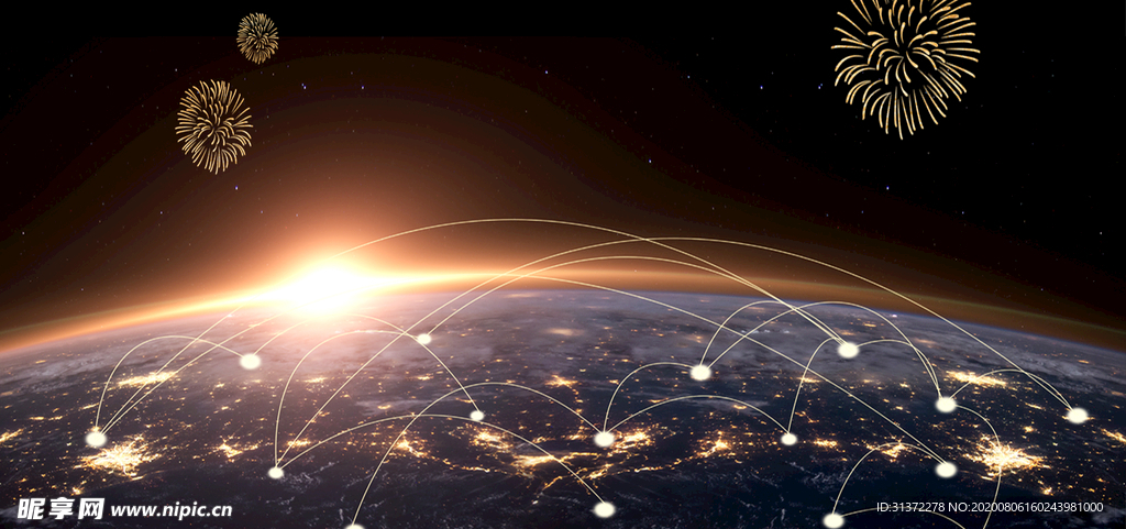 炫酷流光炫彩光效图片