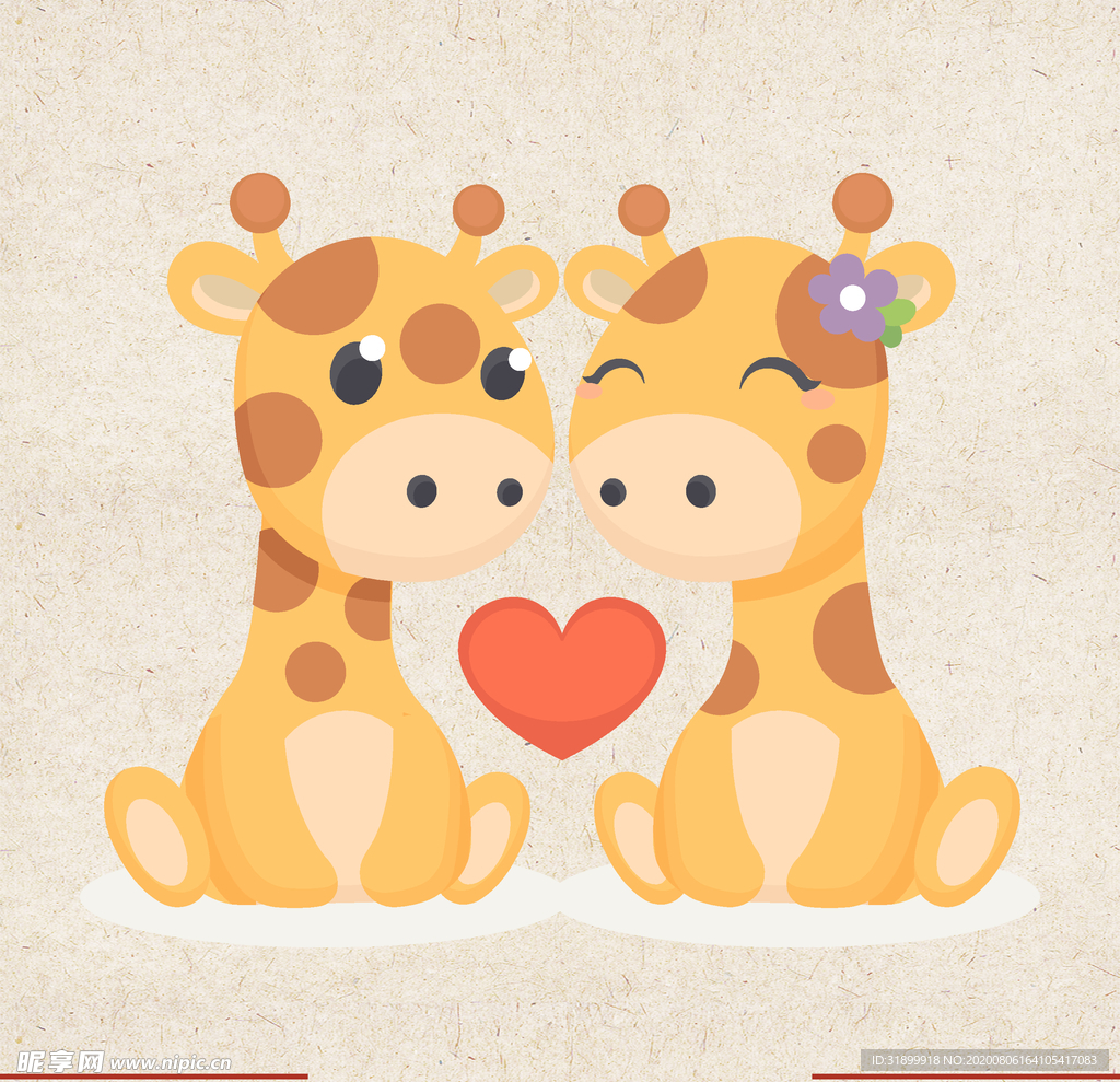 矢量动物 矢量植物 插画 手绘