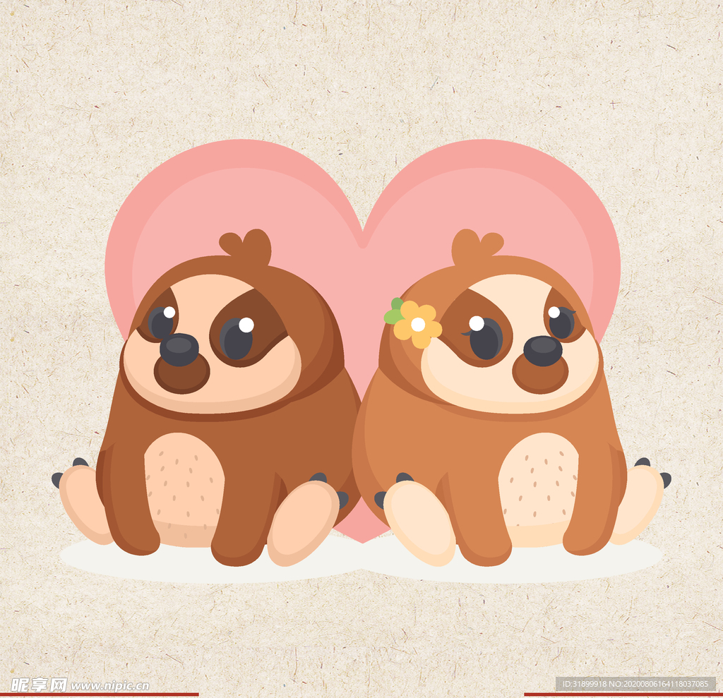 矢量动物 矢量植物 插画 手绘