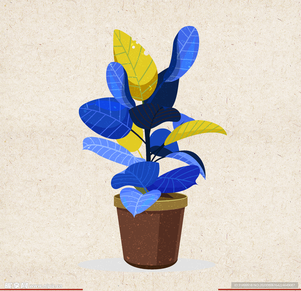 矢量动物 矢量植物 插画 手绘