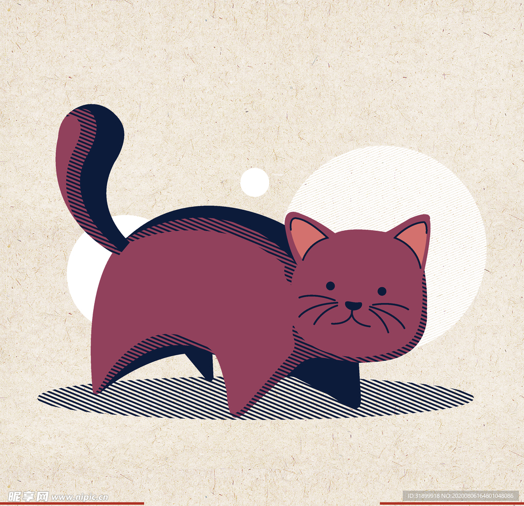 矢量动物 矢量植物 插画 手绘