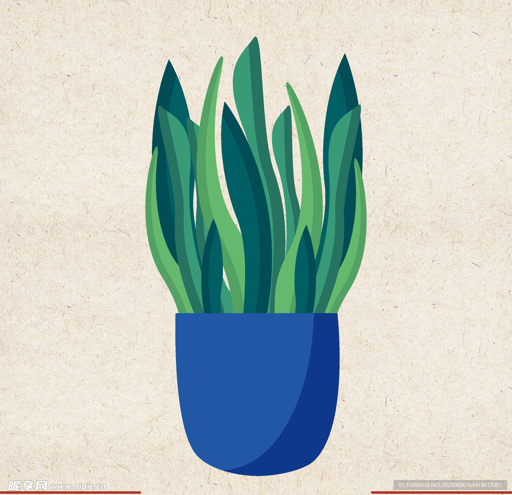 矢量动物 矢量植物 插画 手绘