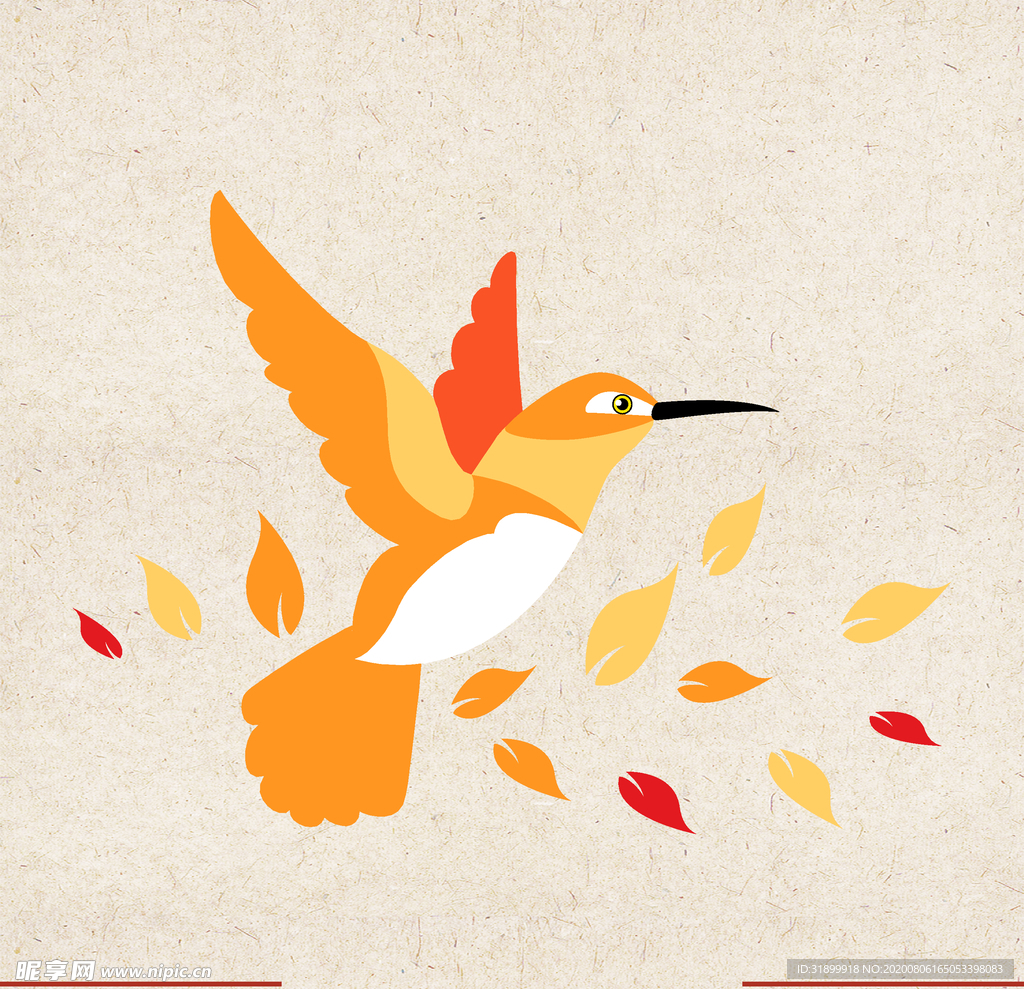 矢量动物 矢量植物 插画 手绘