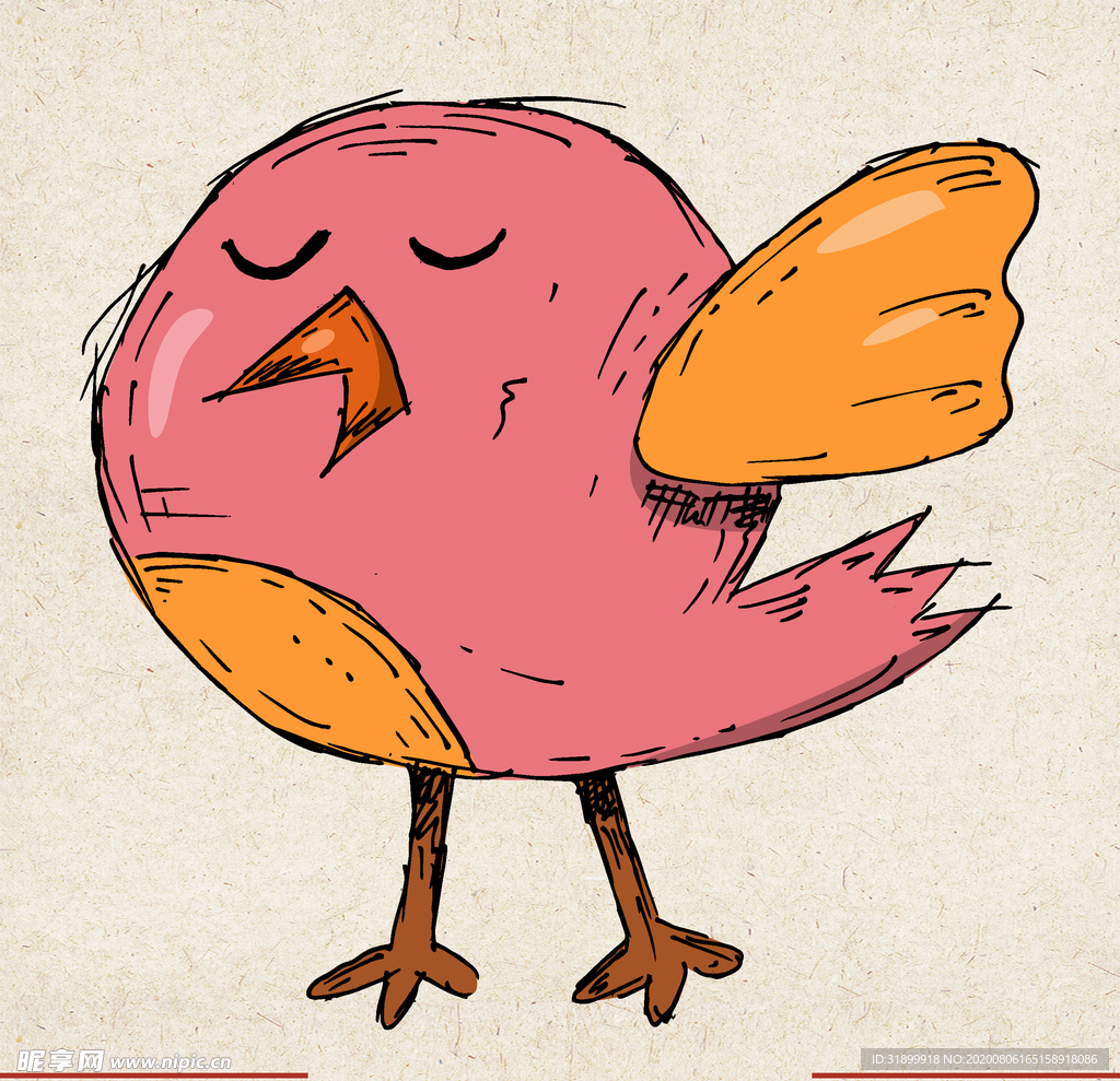 矢量动物 矢量植物 插画 手绘