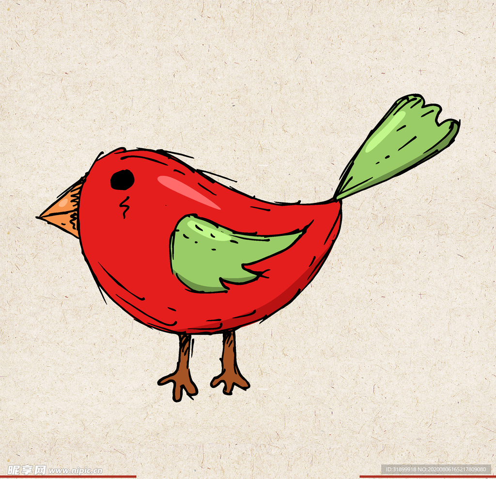 矢量动物 矢量植物 插画 手绘