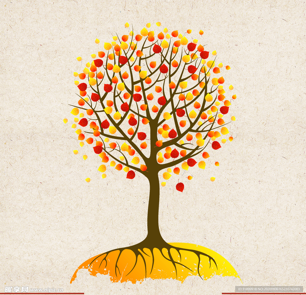 矢量动物 矢量植物 插画 手绘