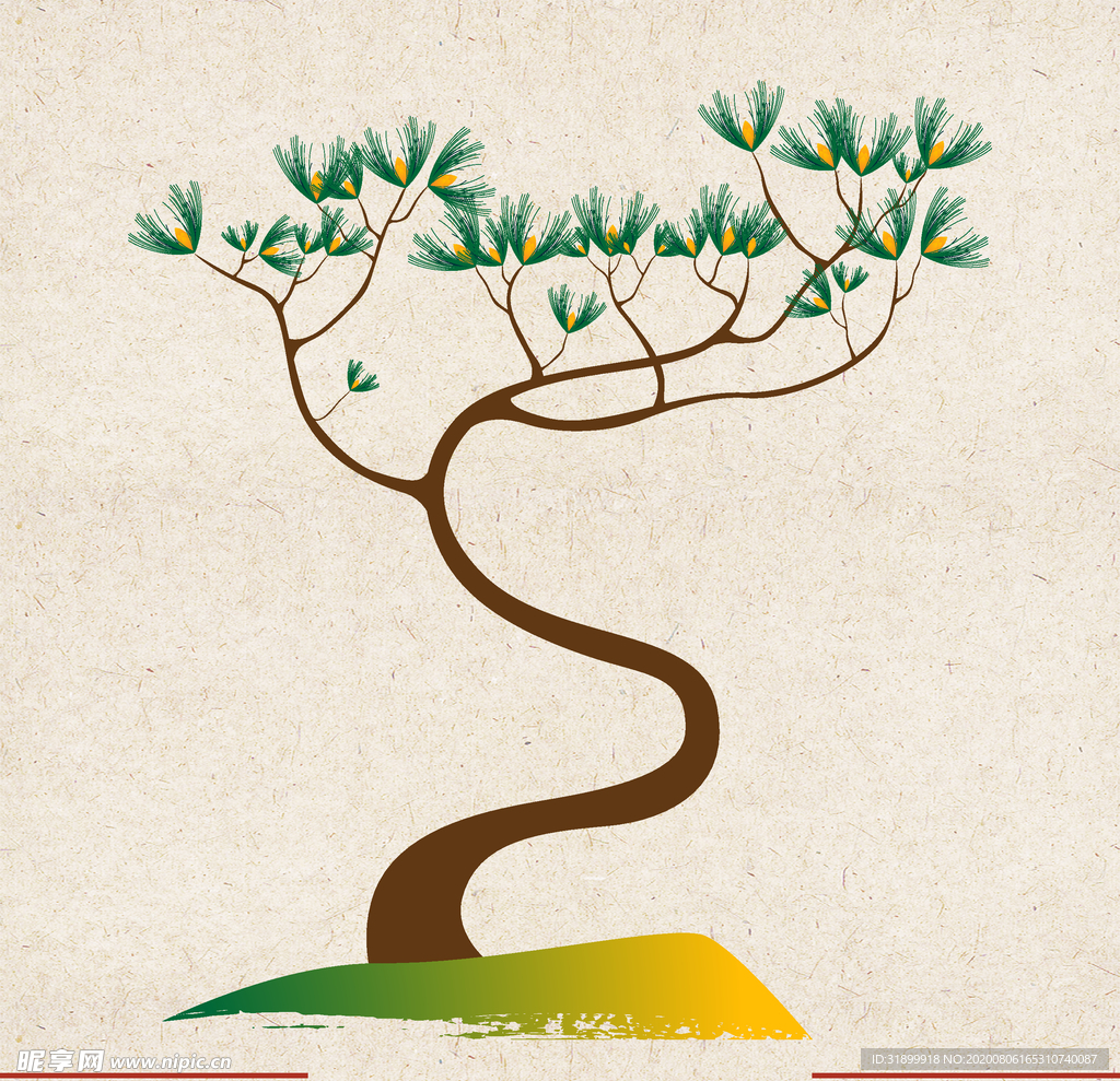 矢量动物 矢量植物 插画 手绘