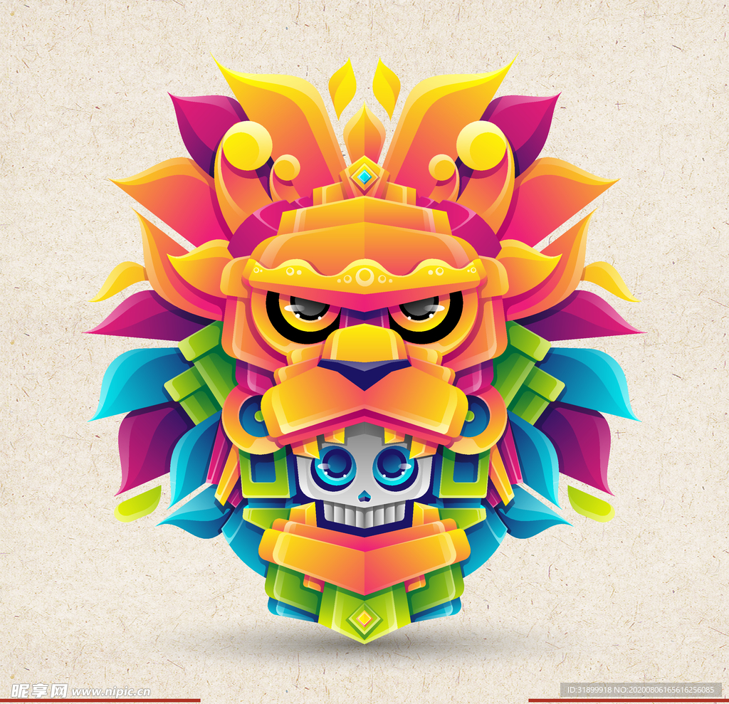 矢量动物 矢量植物 插画 手绘