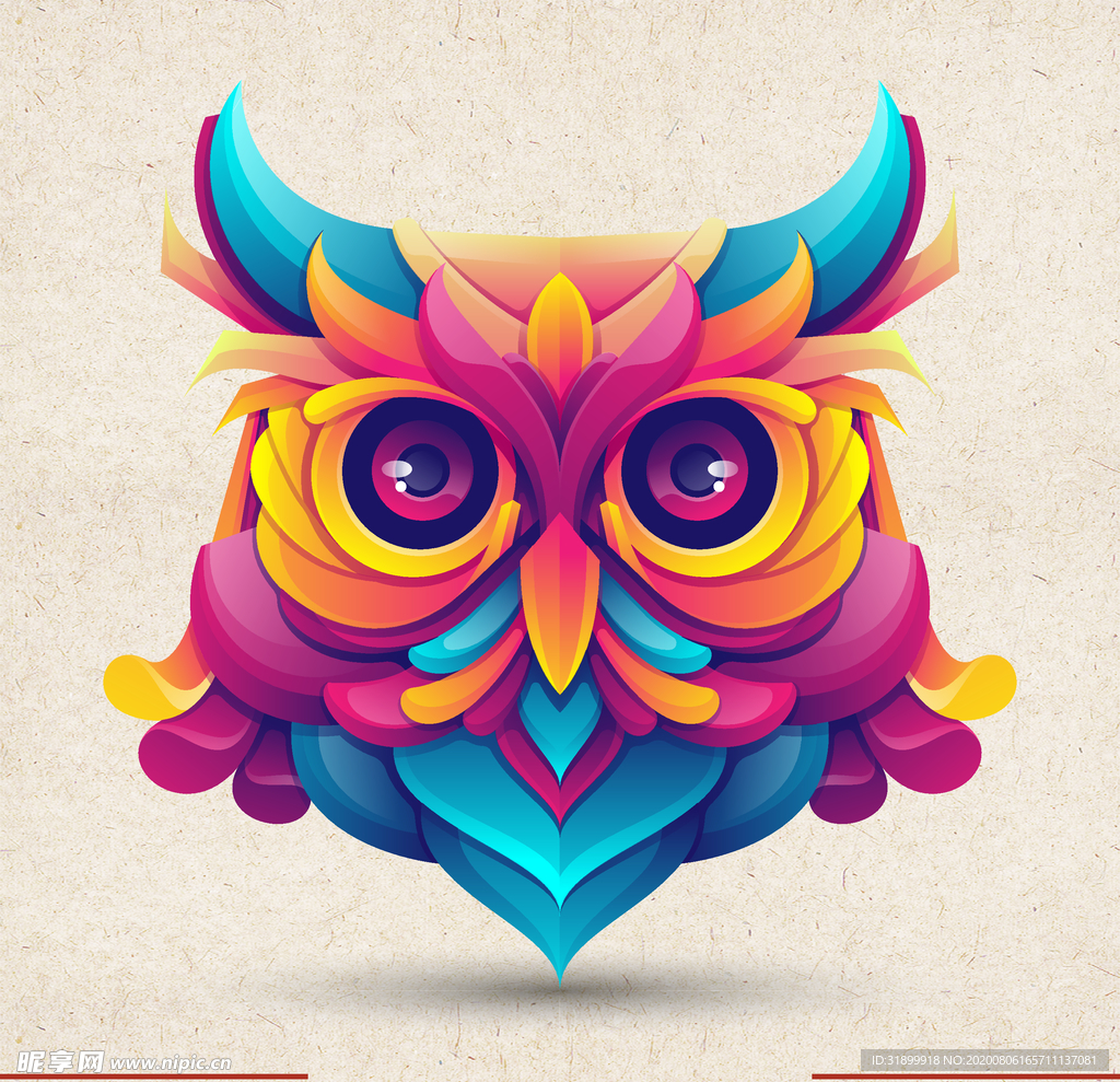 矢量动物 矢量植物 插画 手绘