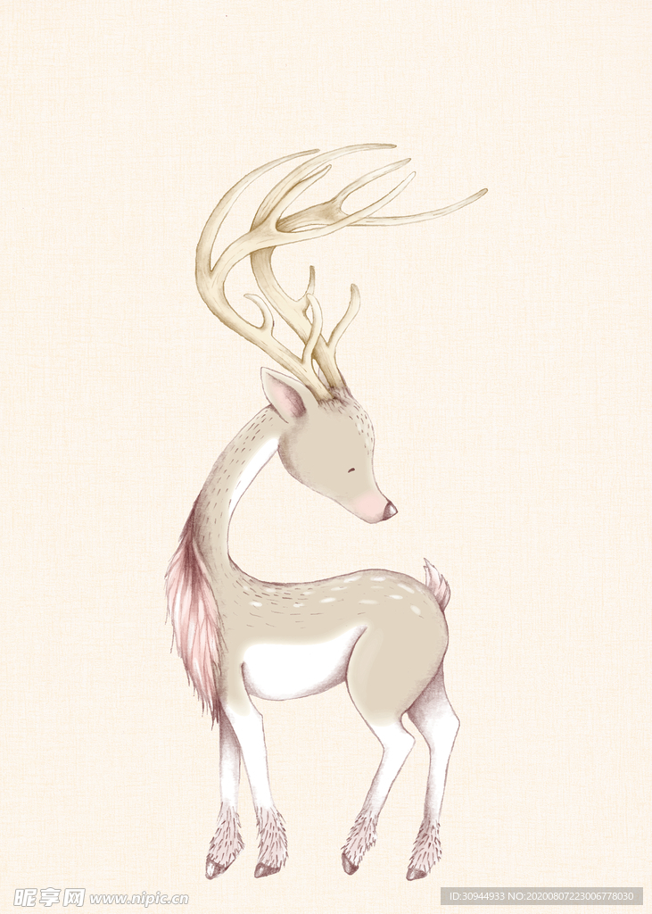 麋鹿现代装饰画