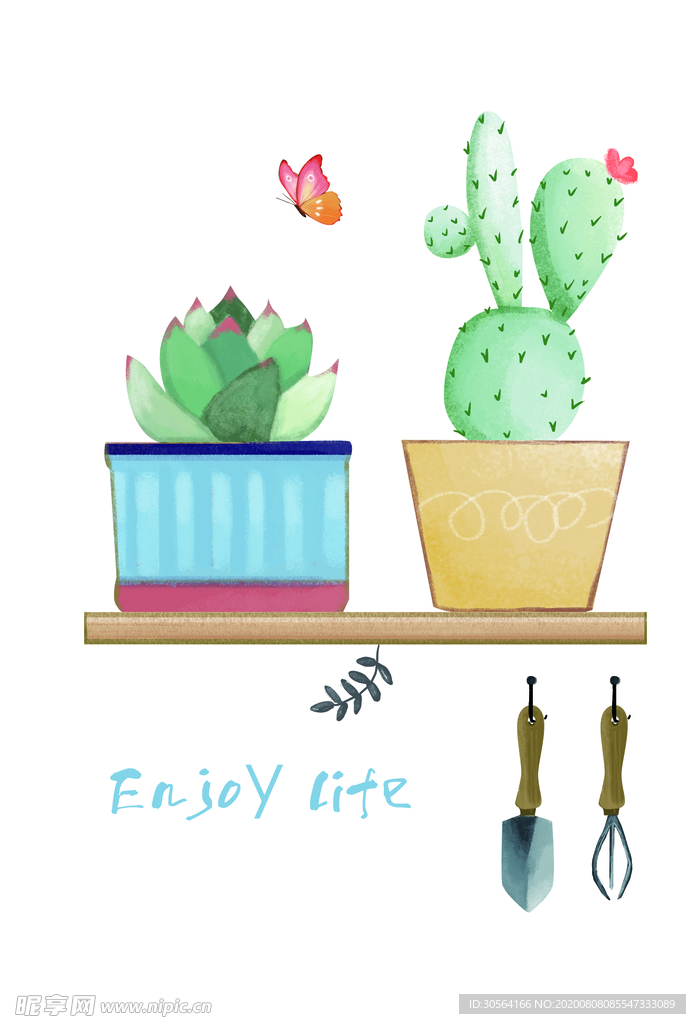 插画卡通墙贴墙画壁画背景素材