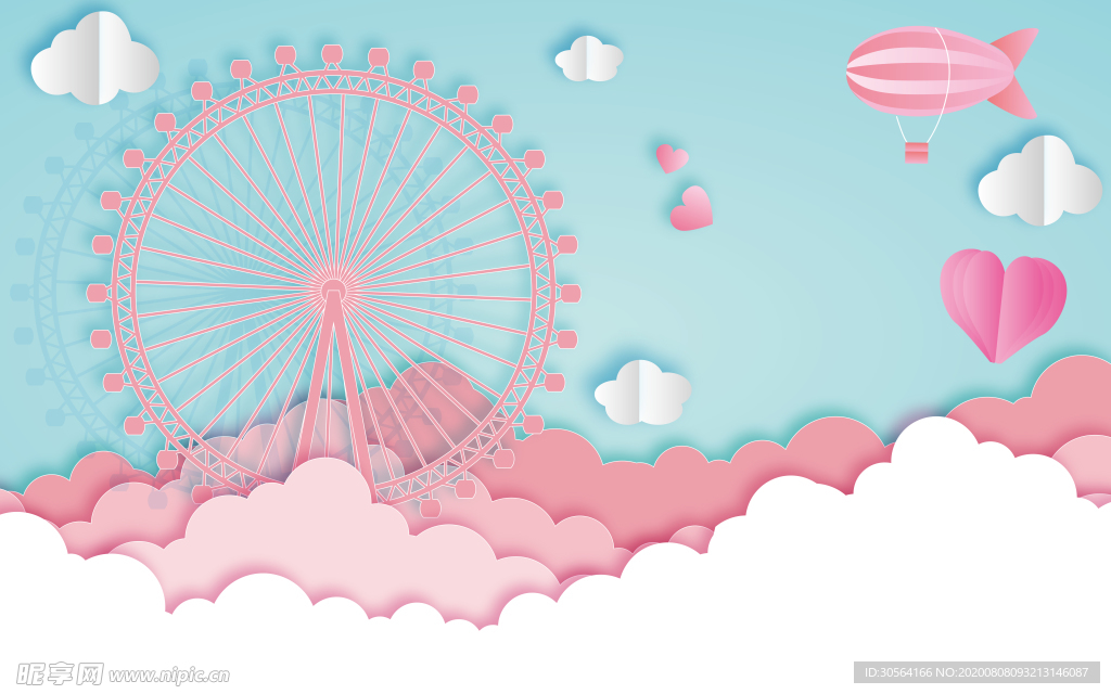 插画卡通墙贴墙画壁画背景素材