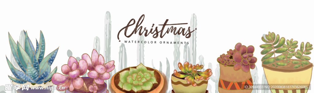 植物长条装饰画