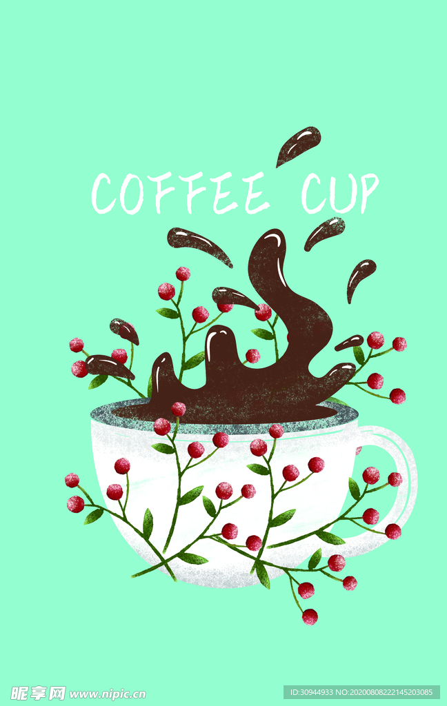 清新简约植物装饰画