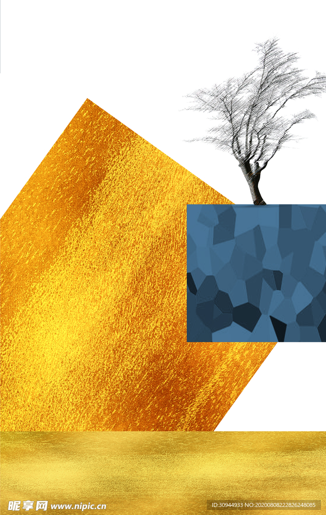 抽象几何景色装饰画