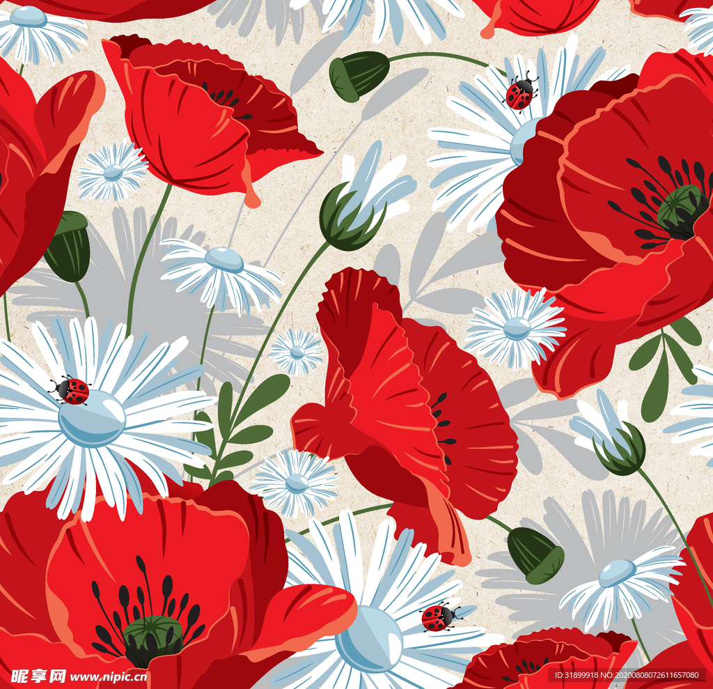 矢量动物 矢量植物 插画 手绘