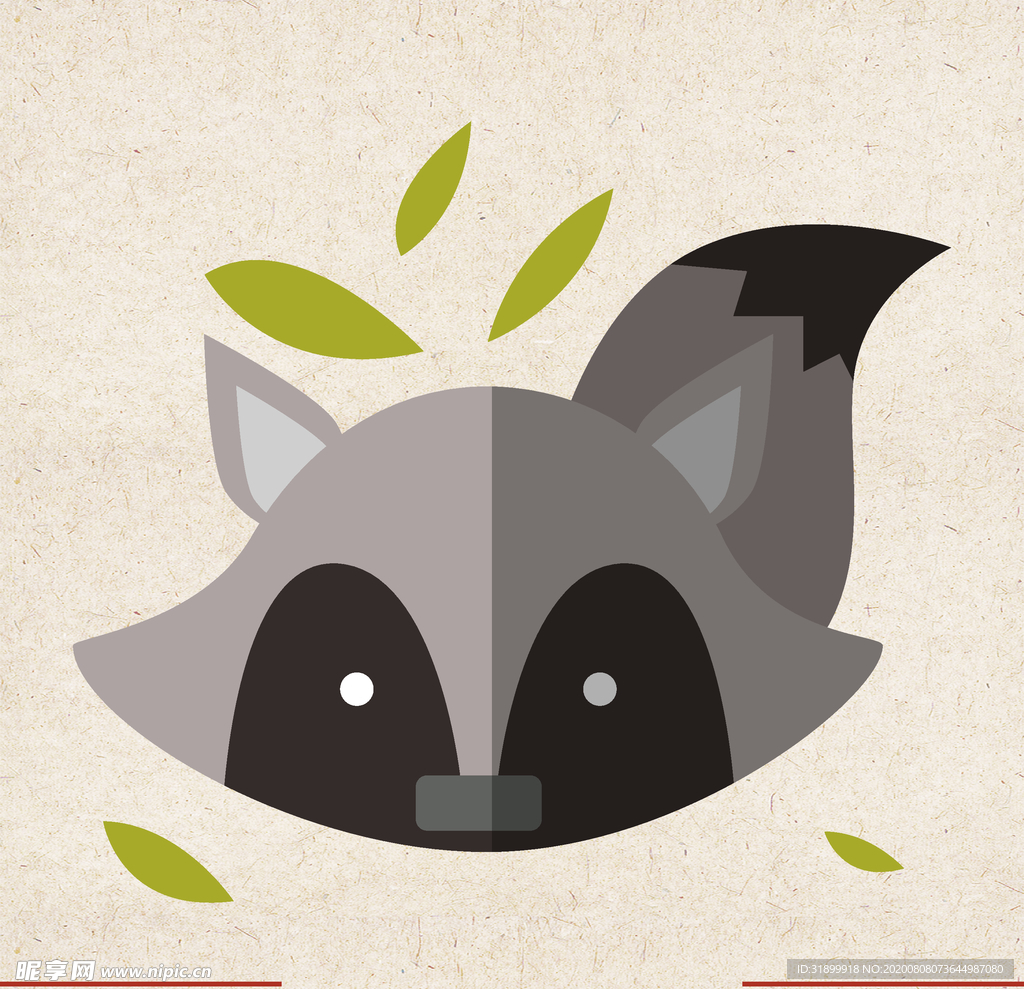 矢量动物 矢量植物 插画 手绘