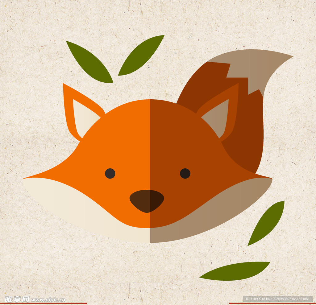 矢量动物 矢量植物 插画 手绘