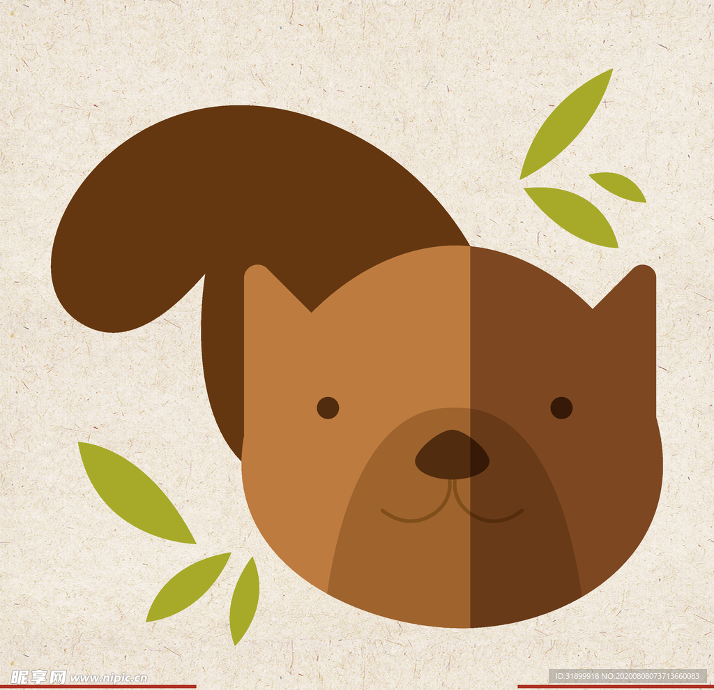 矢量动物 矢量植物 插画 手绘