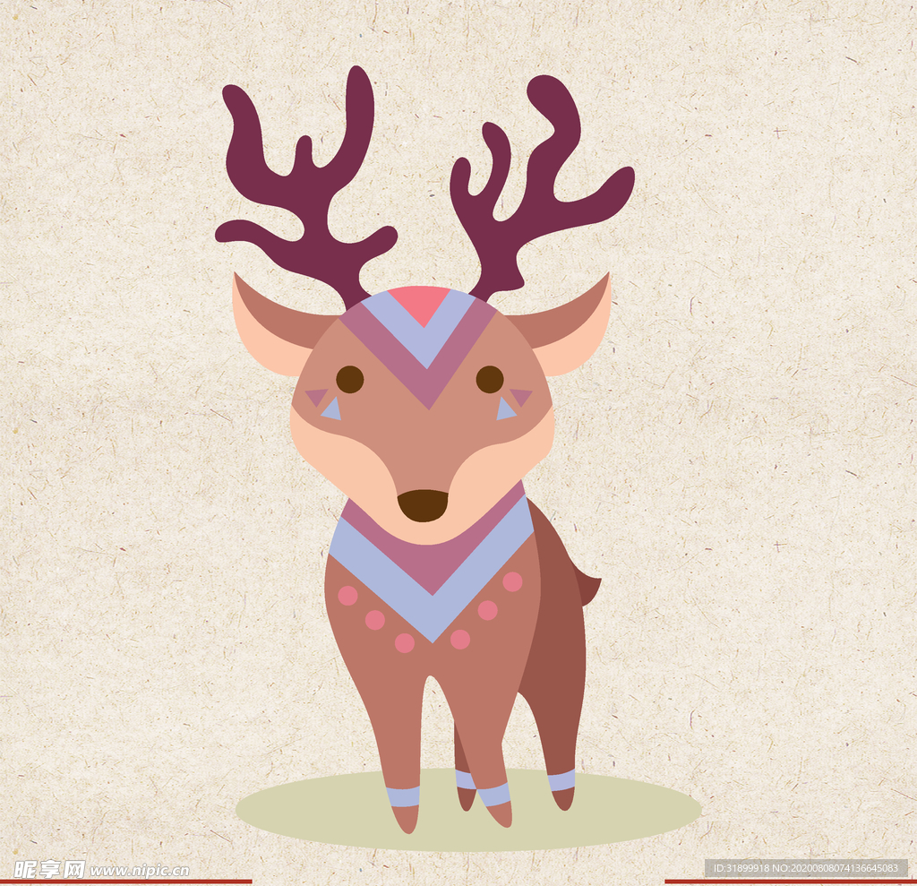 矢量动物 矢量植物 插画 手绘