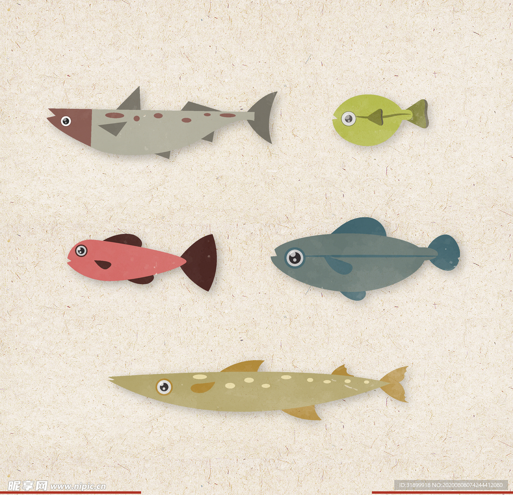 矢量动物 矢量植物 插画 手绘