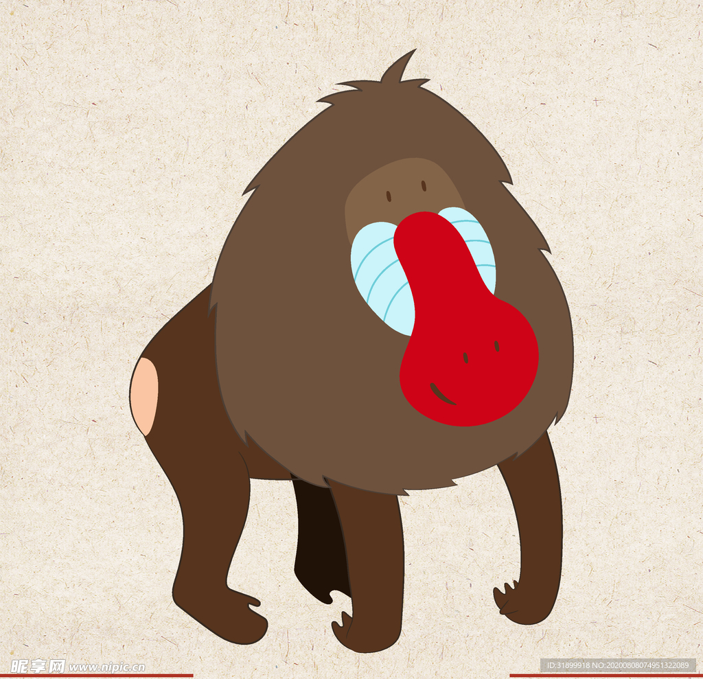 矢量动物 矢量植物 插画 手绘