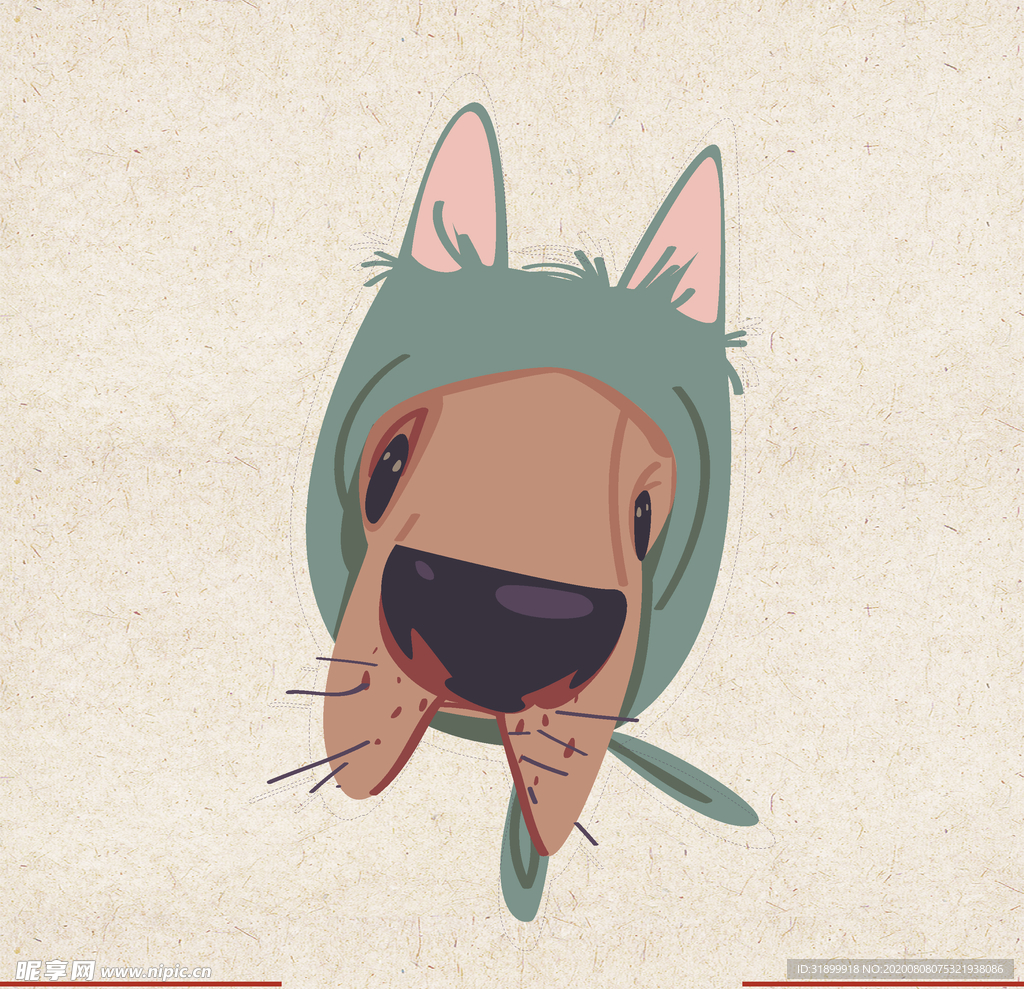 矢量动物 矢量植物 插画 手绘