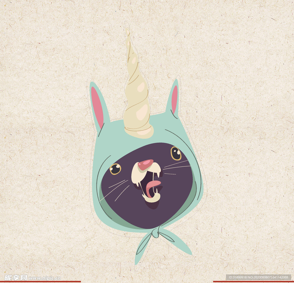 矢量动物 矢量植物 插画 手绘