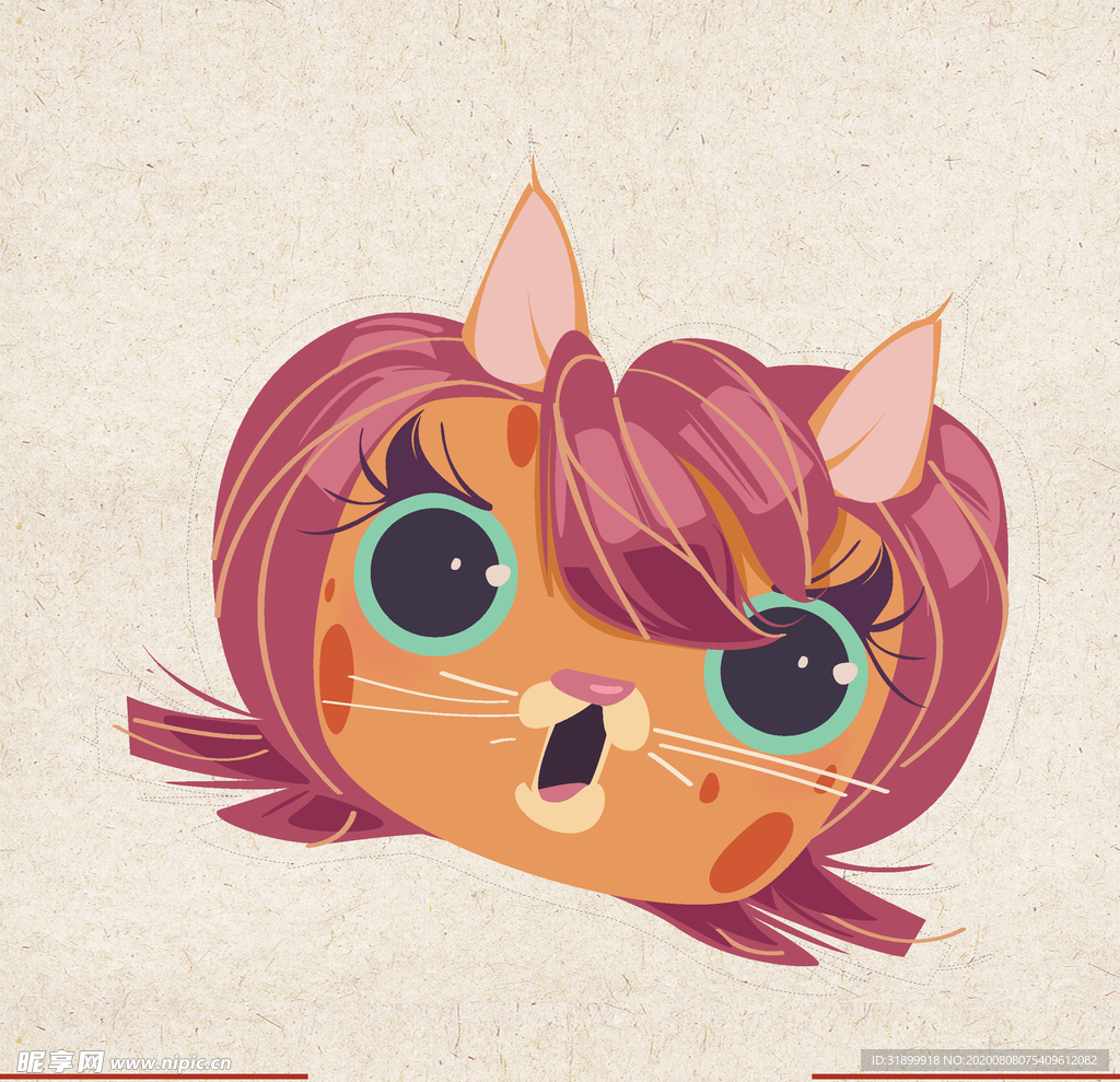 矢量动物 矢量植物 插画 手绘