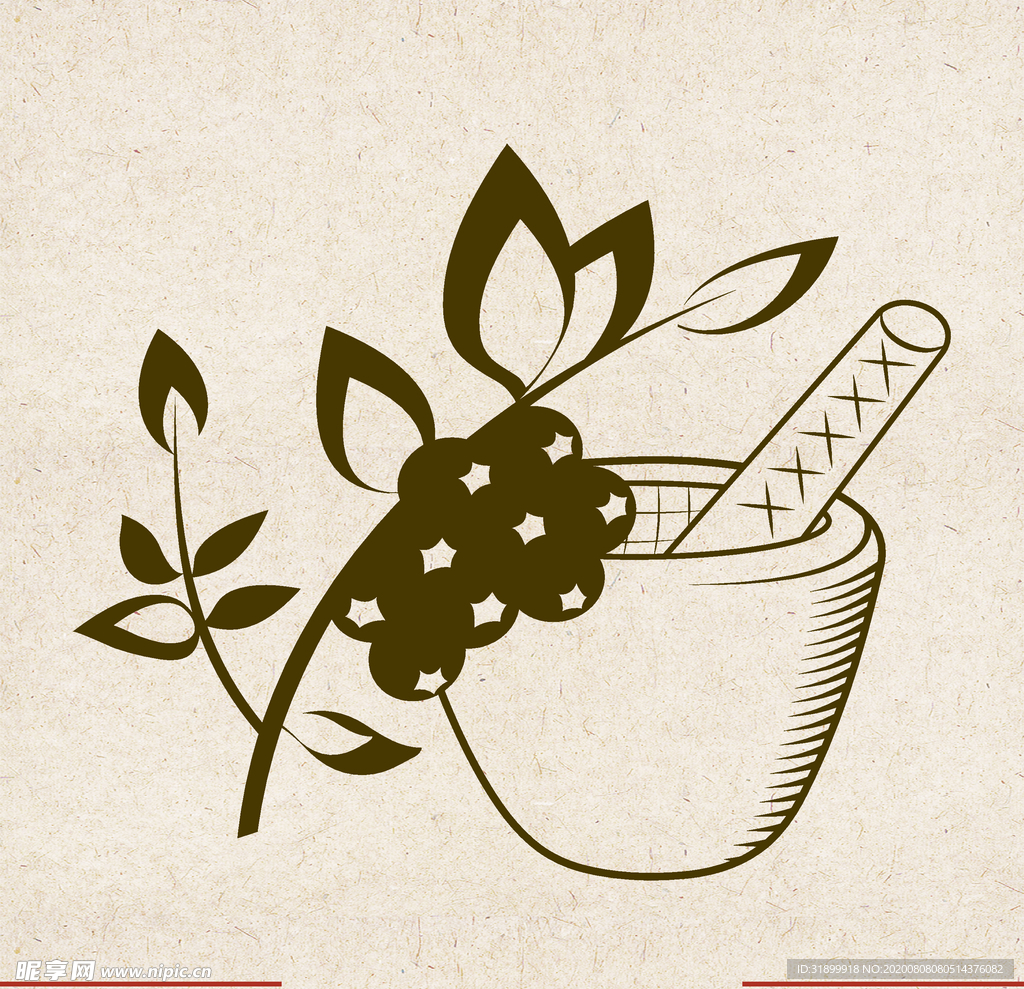 矢量动物 矢量植物 插画 手绘