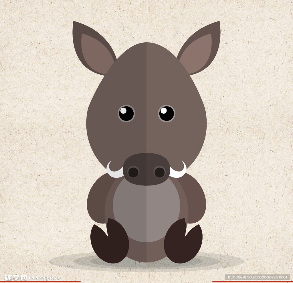 矢量动物 矢量植物 插画 手绘