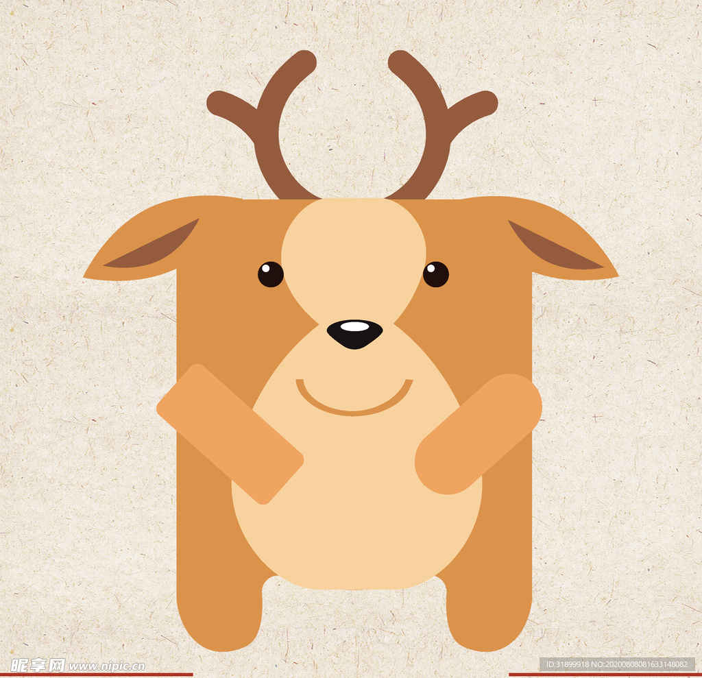 矢量动物 矢量植物 插画 手绘