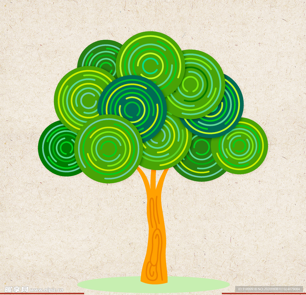 矢量动物 矢量植物 插画 手绘