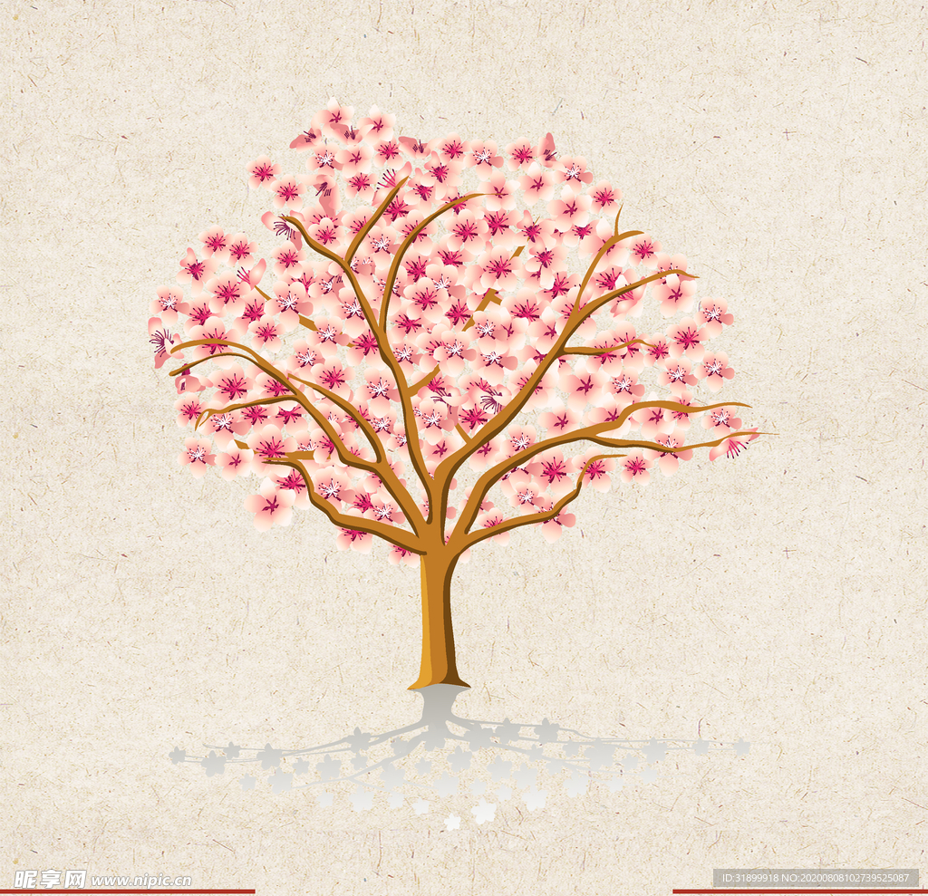 矢量动物 矢量植物 插画 手绘