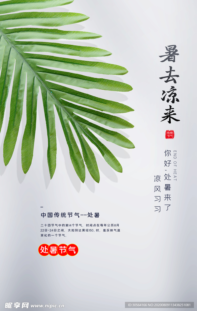 处暑传统节日促销活动宣传海报