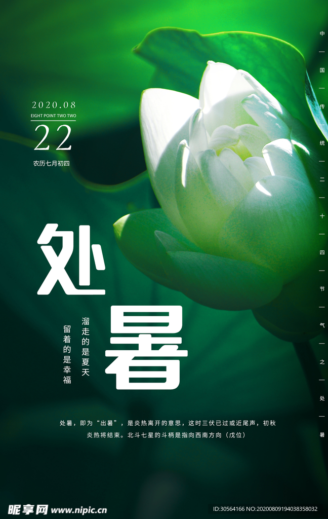 处暑传统节日活动宣传海报