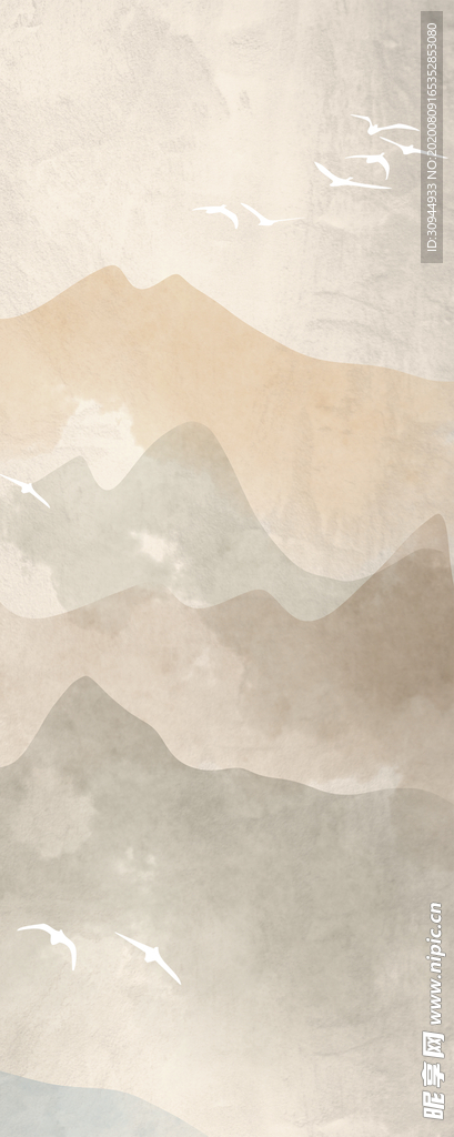 石纹山水装饰画