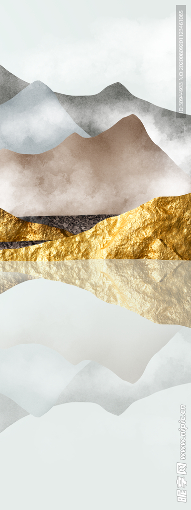 山脉抽象装饰画