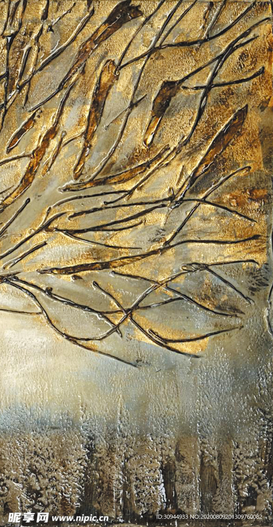 森林树枝装饰画