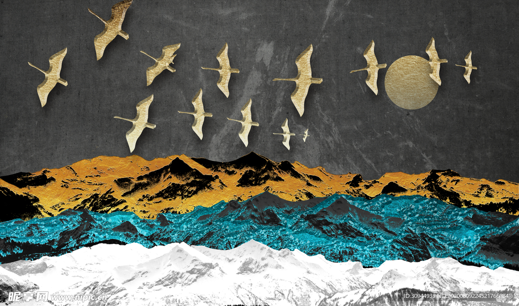 新中式玄关装饰画